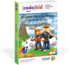 CodaKid Roblox Coding, Award-Winning, Coding for Kids, Ages 9  with Online Mentoring Assistance, Learn Computer Programming and Code Fun Games with Lua and Video Game Programming Software (PC & Mac)