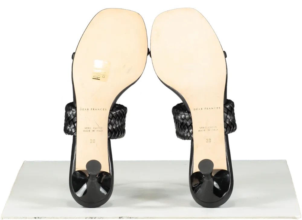 DEAR FRANCES Black Bow Sandal UK 5 EU 38 👠
