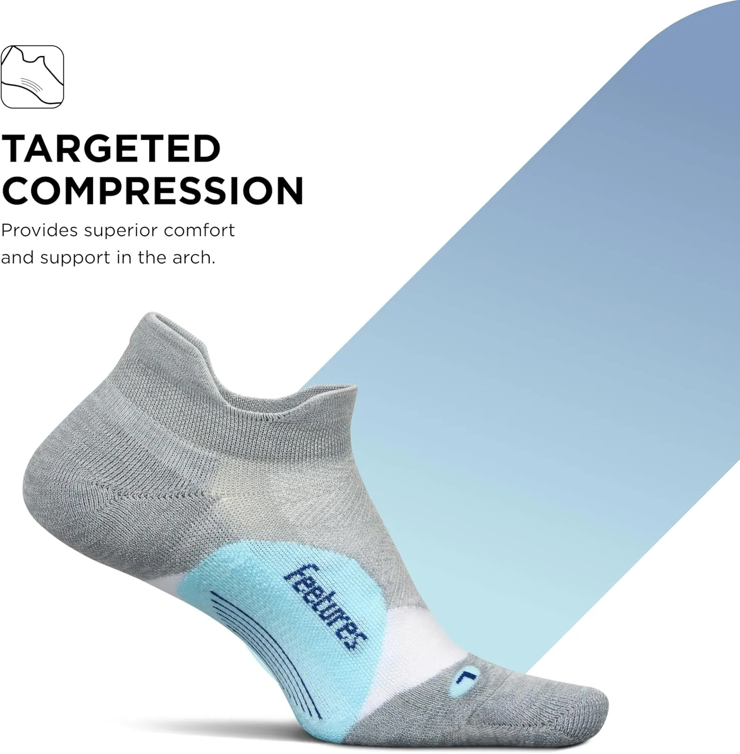 Feetures Women's Elite Light Cushion No Show Tab