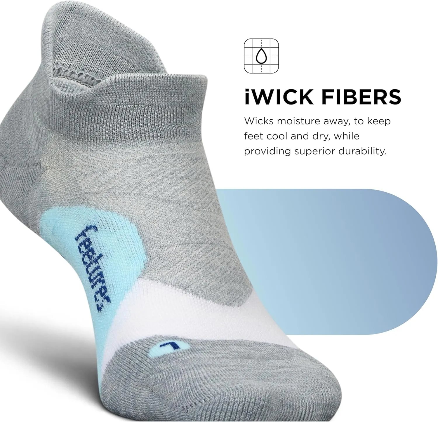 Feetures Women's Elite Light Cushion No Show Tab