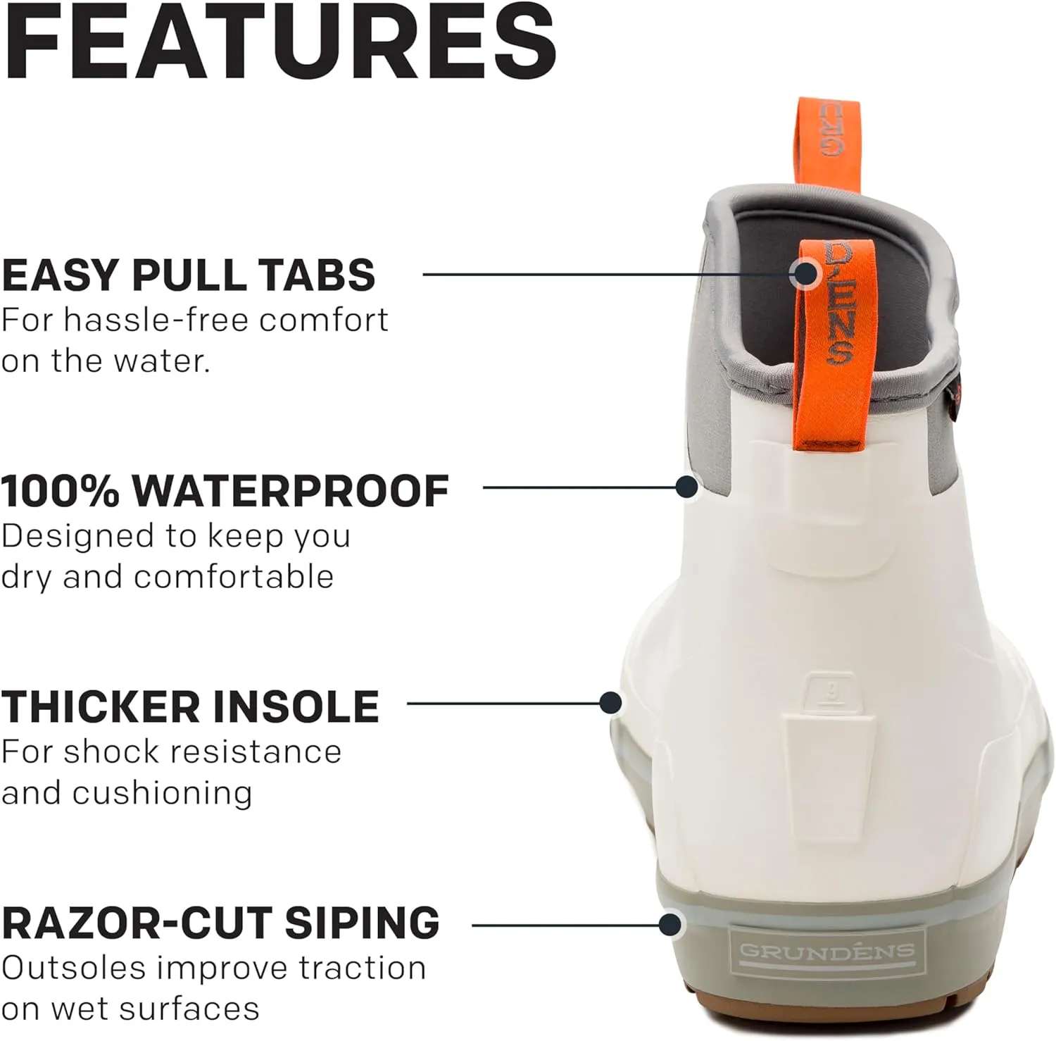 Grundens Mens DECK-BOSS Ankle Boot | Durable, Waterproof