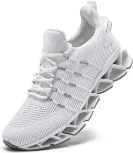 Mens Slip On Walking Shoes Blade Non Slip Tennis Running Shoes Lightweight Workout Breathable Mesh Fashion Sneakers