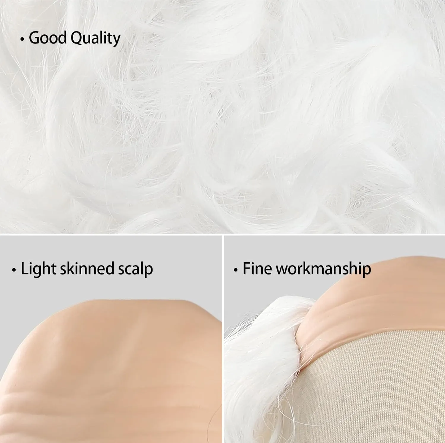 Short Curly Old Man Bald Cap Wig Mad White Scientist Synthetic Balding Halloween Anime Cosplay Costume Wigs