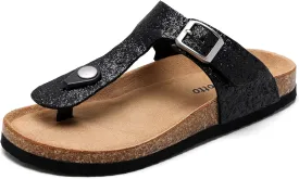 Torotto Boys Girls Flip Flops Comfortable Cork Footbed Thong Sandals with Adjustable Straps(Toddler/Little Kid/Big Kid)
